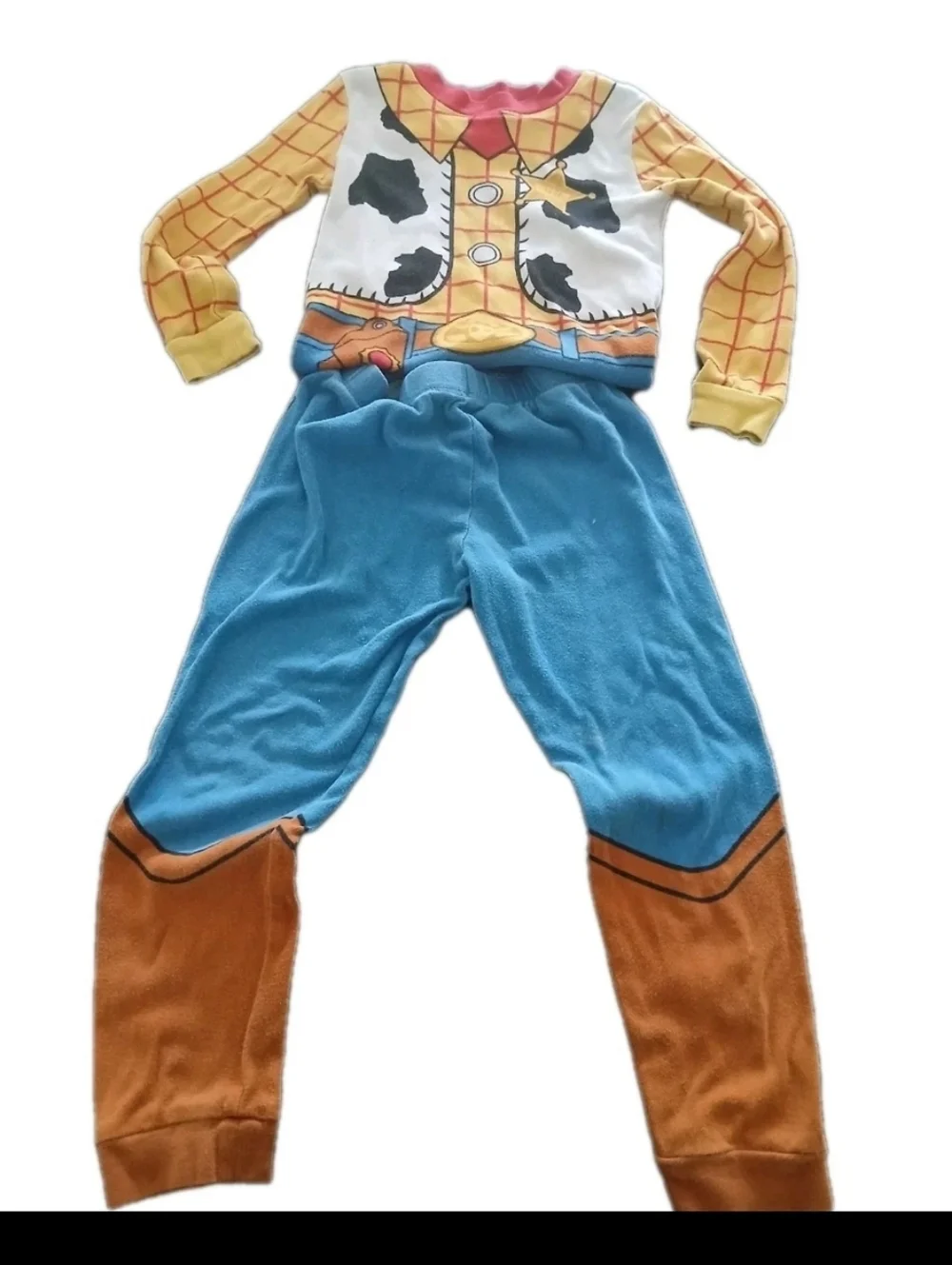 Disney Pixar Woody The Cowboy Pajama Set Size:5 Kids Costume